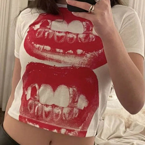 Bite Me - Y2k Baby Tee